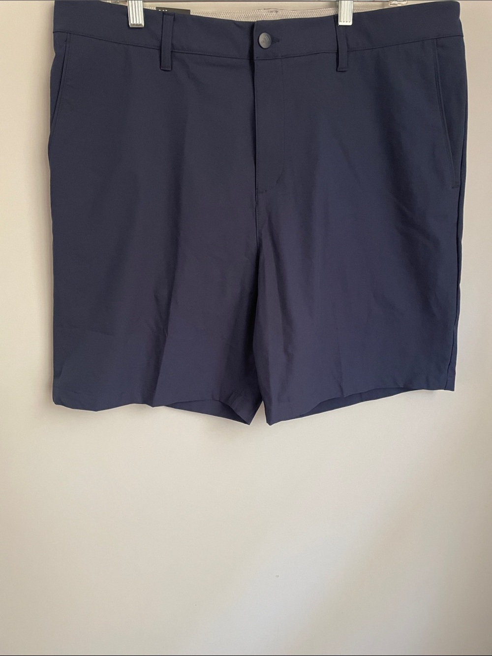 New Adidas Men's Navy Flat Front 360 Grip Performance Golf Shorts Size 36